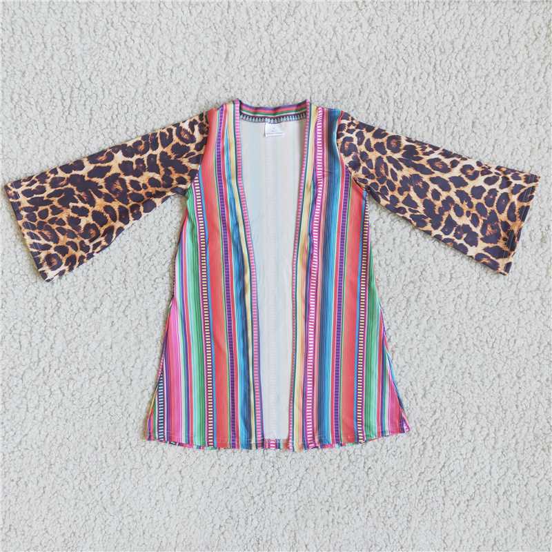 RTS NO MOQ GT0042 Girls' long-sleeved cardigan with ghost flower and bat pattern
