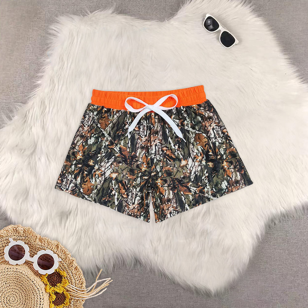 RTS NO MOQ baby boy clothes camouflage duck summer swim trunks