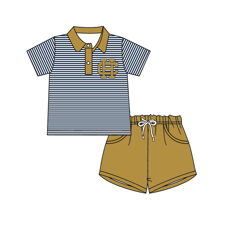 Custom summer team clothes baby girl and boys clothes sets