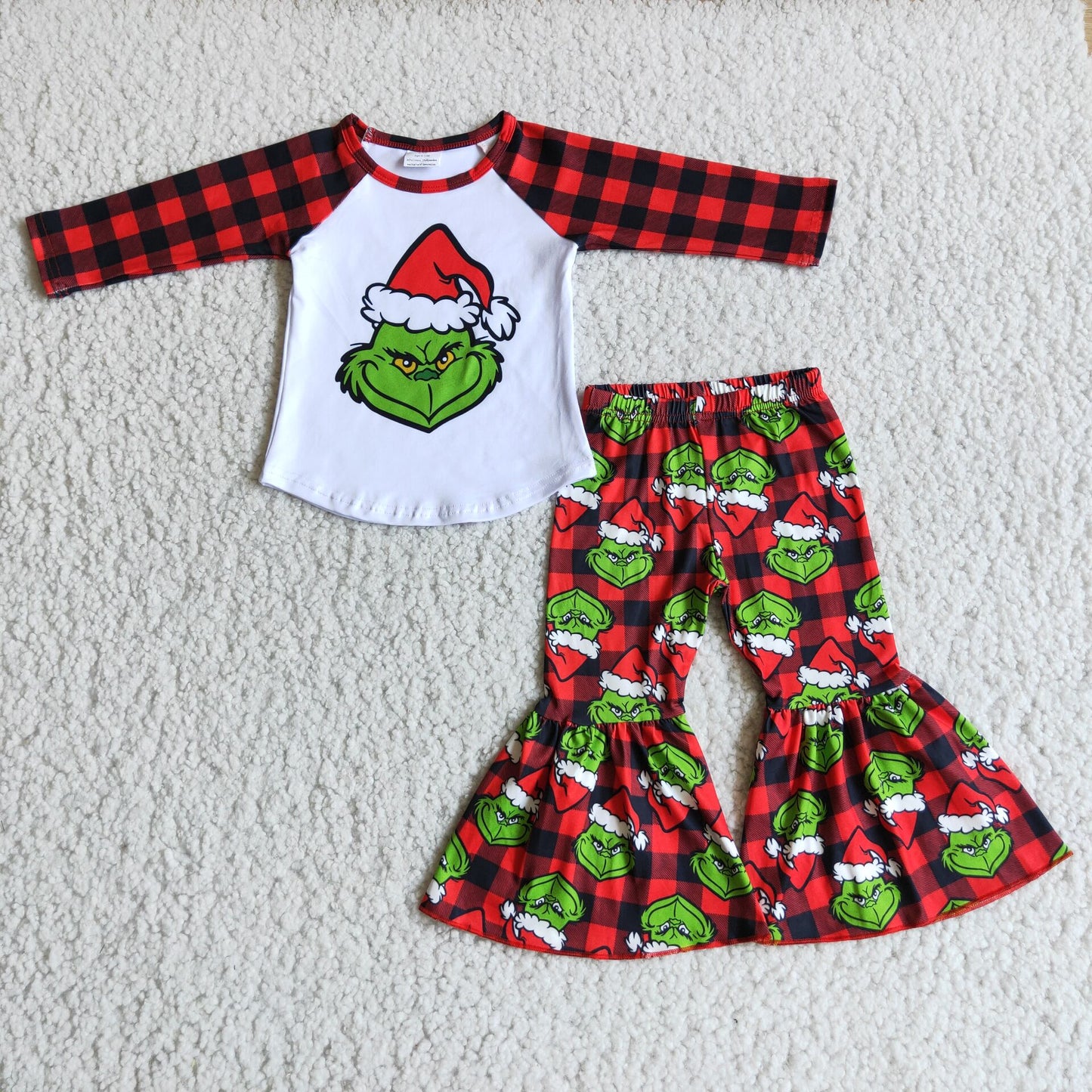 SALES  NEW   Grin plaid Christmas bell set