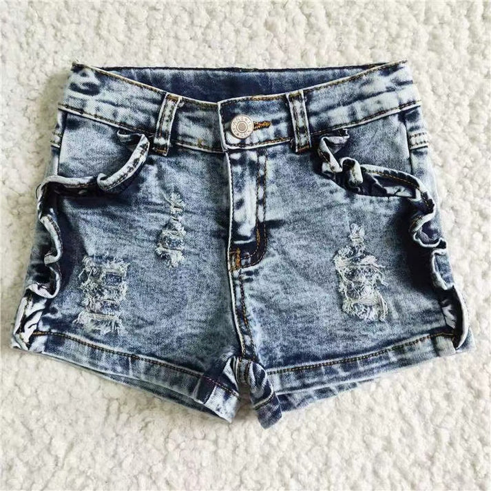 RTS NO MOQ Sibling baby girl boys clothes summer jeans shorts