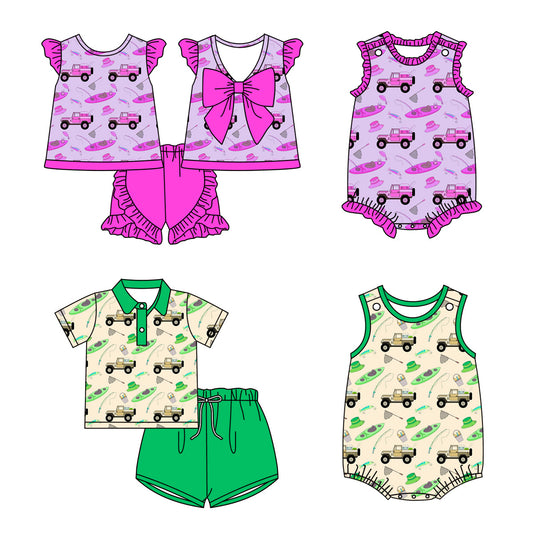 26.1.16 custom each style moq 5 eta 6-8week Sibling Sister baby short sleeve shorts sets 2 and romper 2 match design