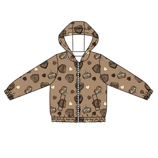10.16 custom each style moq 5 eta 4-6week baby boys clothes love WILD hooded long sleeve top