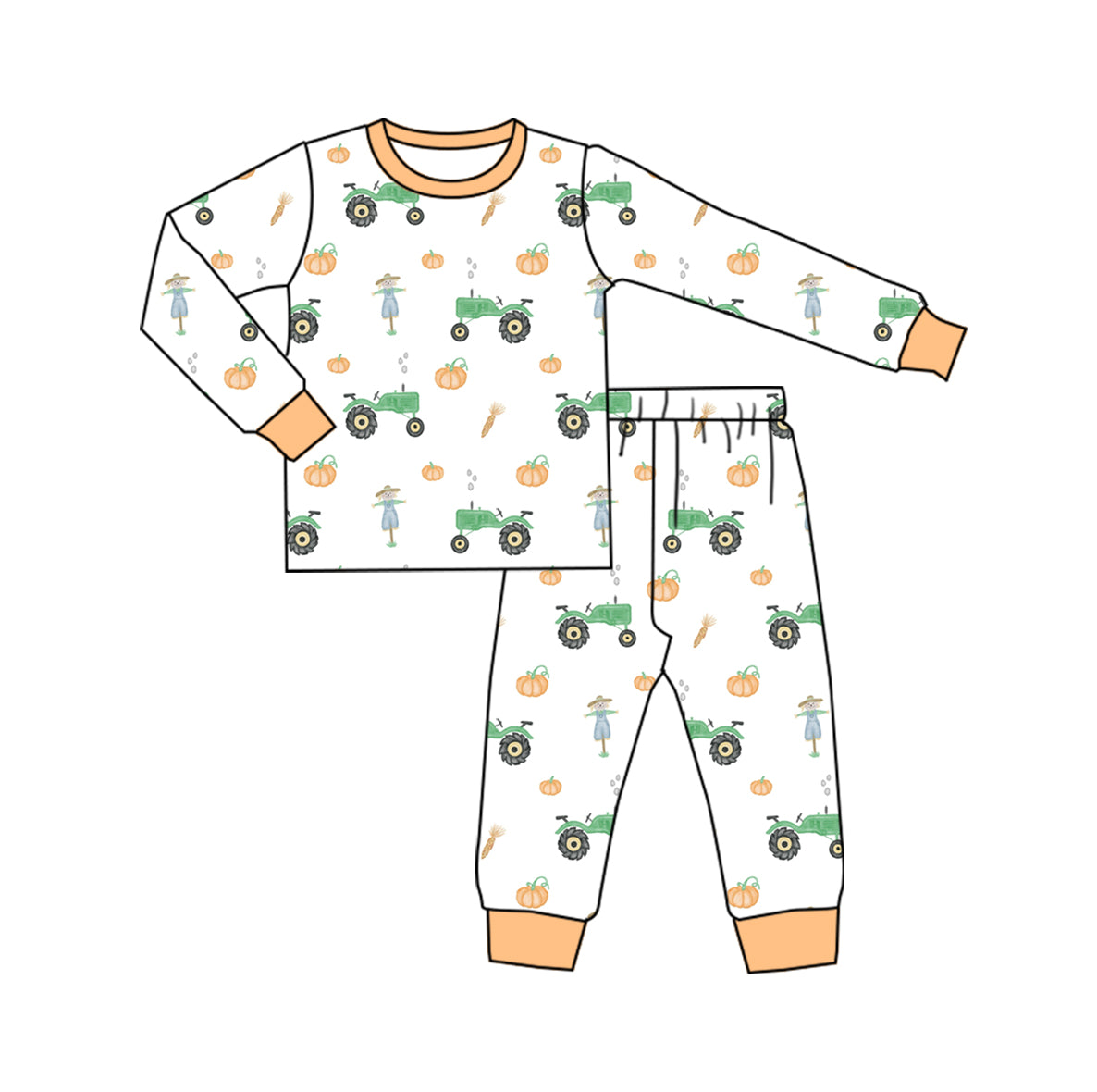 6.8 custom each style moq 5eta 4-6week Sibling Sister pumpkin baby boys pajamas sets and dress and baby romper match family design