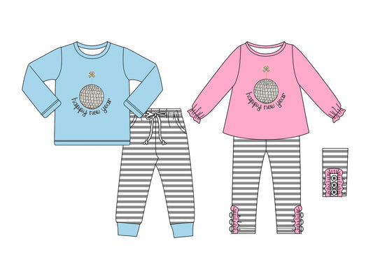 25.8.16 custom each style moq 5 eta 4-6week Sibling Sisters baby girl long sleeve pants sets 2
