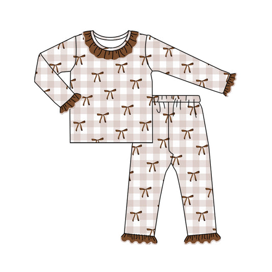 8.2 custom each style moq 5eta 4-6week Sibling Sister bow baby girls sets and dress and rompers match family design