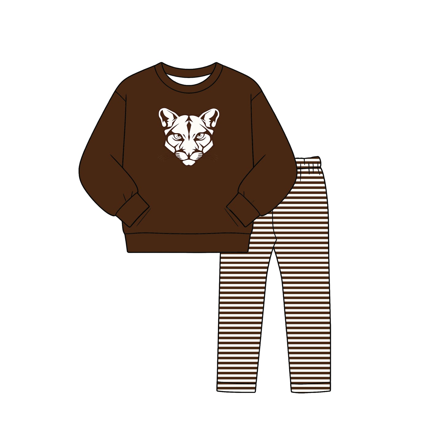 custom moq 5 mix size  MSD072710 Baby Kids Long Sleeve Tops Stripe Pants Team Casual Daily Outfit