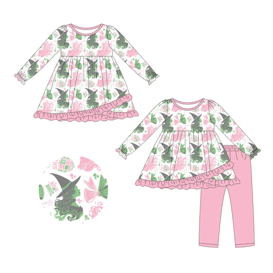25.8.22 custom each style moq 5eta 4-6week Sibling Sisters bow baby girl long sleeve pants sets and dress match family design