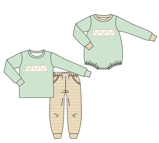 25.7.17 custom each style moq 5eta 4-6week Sibling Sister baby boy long sleeve pants sets and rompers match family design