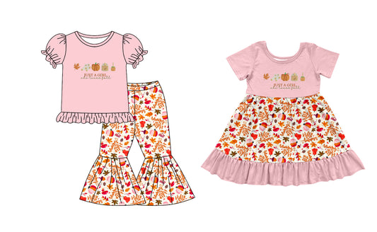 25.5.23 custom each style moq 5eta 4-6week Sibling Sister pumpkin baby girl pants sets and dress match family design