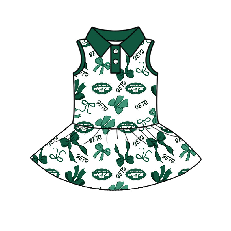 Custom moq 5 mix sizes summer teams baby girls clothes team green short sleeve skirts shorts sets 1 and skirts sets 2 and and skirts sets 2 and dress 1 and dress 2 and dress 3 and dress 4-25.6.6