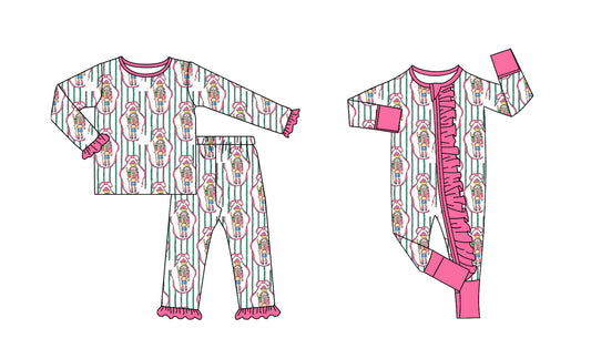 25.7.23 custom each style moq 5eta 4-6week Sibling Sister Christmas baby girl long sleeve pants sets and rompers match family design