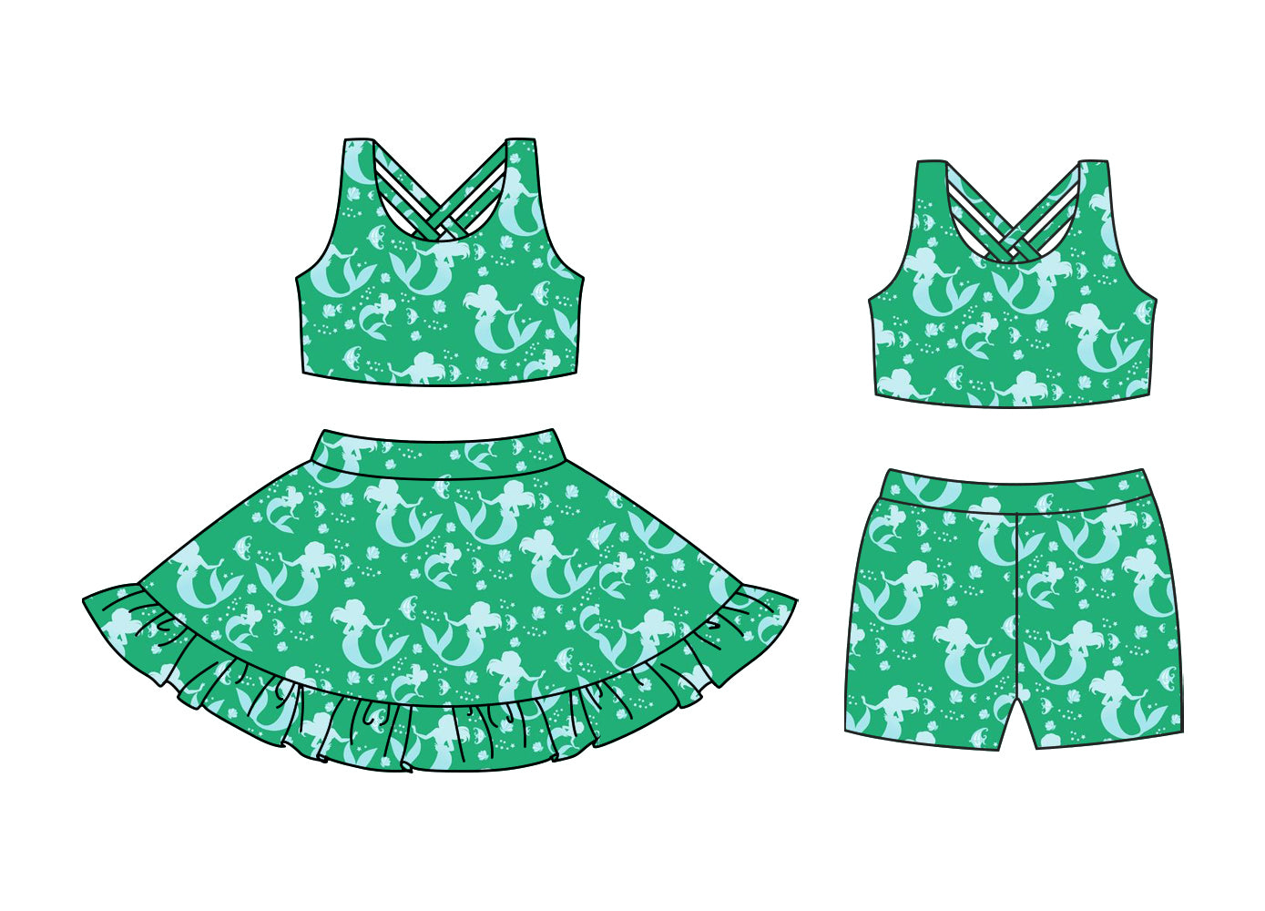 3.24 custom each style moq 5eta 4-6week Sibling Sister baby girl short sleeve shorts sets and dresses match design