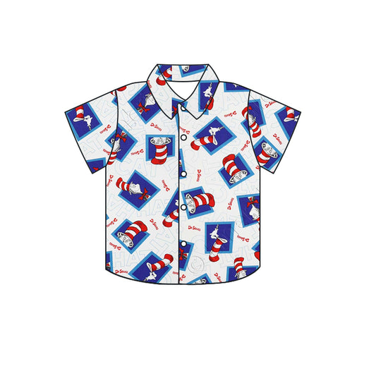 10.3 custom each style moq 5 eta 4-6week baby boys clothes dr blue short sleeve top