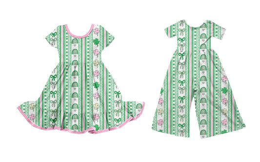 25.9.23 custom each style moq 8 eta 6-8week Sibling Sisters baby girl long sleeve dress and jumpsuit match family design