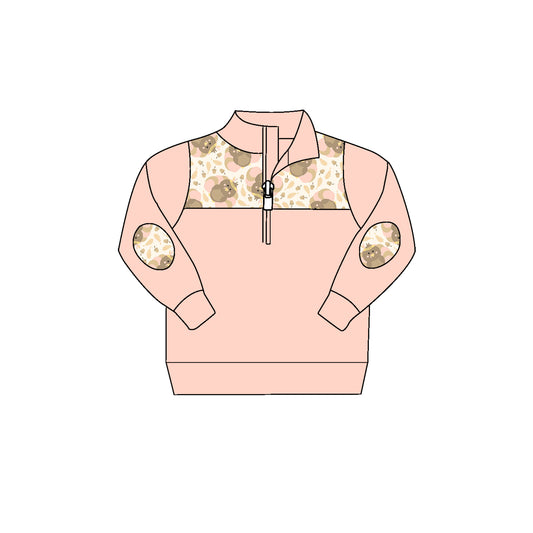 6.21 custom each style moq 5 eta 4-6week pink baby girls clothes long sleeve top
