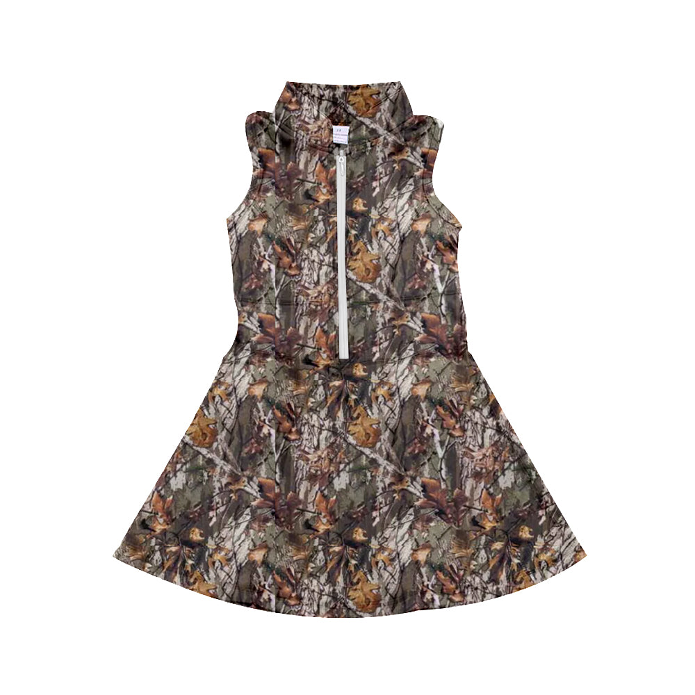 7.2 custom each style moq 5eta 4-6week camouflage baby girls clothes Yoga Wear girls sets and sleeveless dress