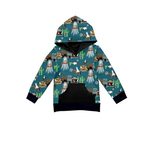 6.3 custom each style moq 5 eta 4-6week ghost catcus baby boys clothes hooded long sleeve top