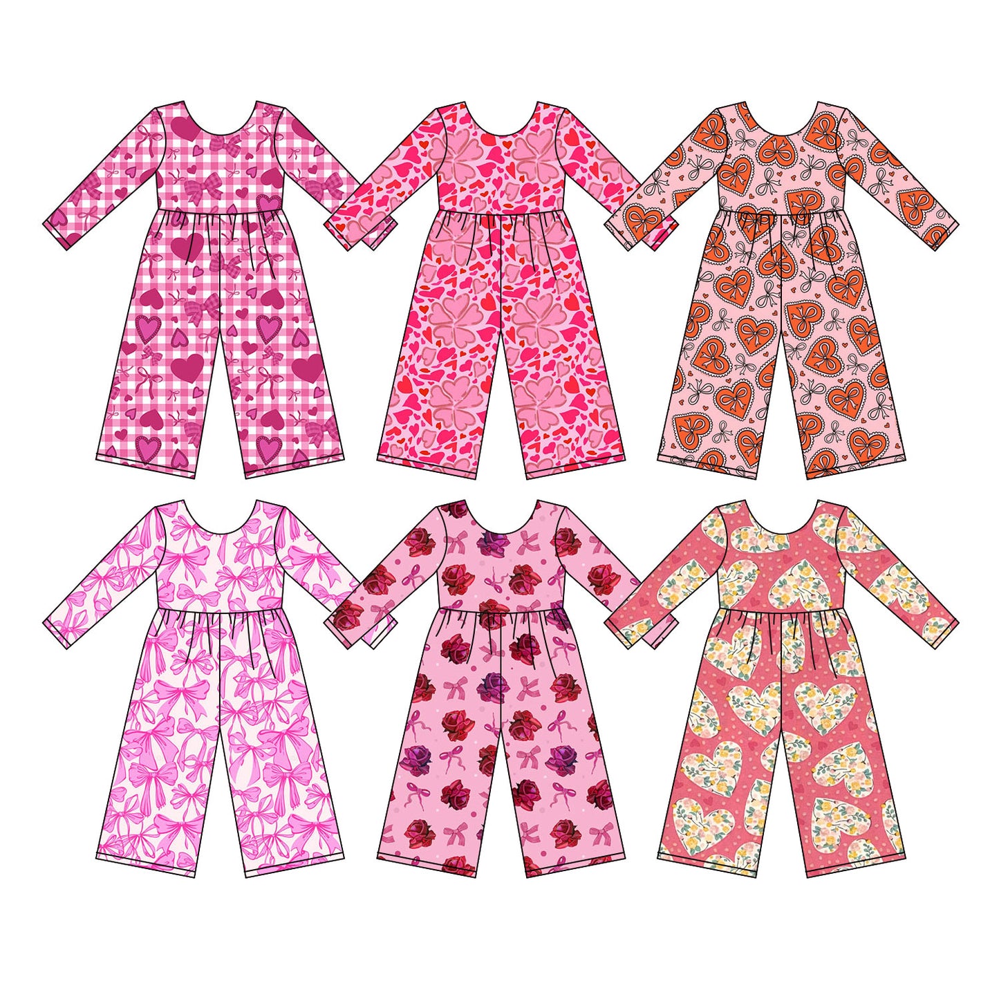 25.9.26 custom each style moq 8 eta 6-8week Sibling Sisters love leopard baby girl long sleeve jumpsuits 6 match family design