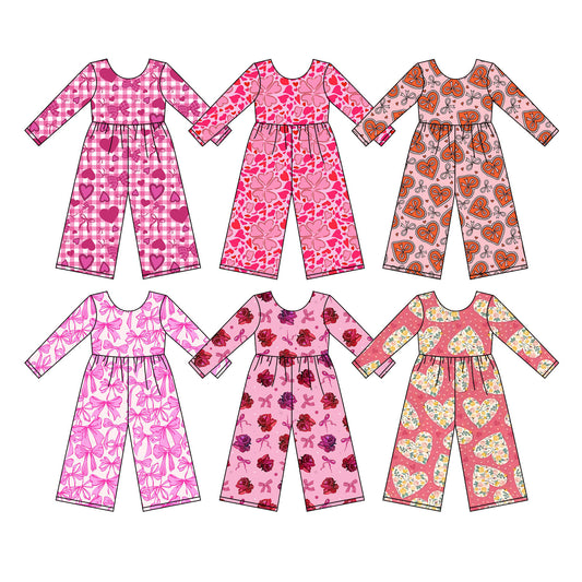 25.9.26 custom each style moq 8 eta 6-8week Sibling Sisters love leopard baby girl long sleeve jumpsuits 6 match family design