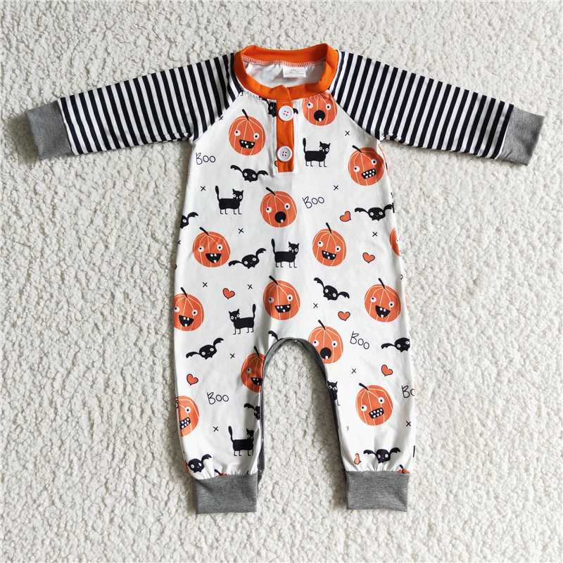 RTS Pumpkin Positioning Milk Silk Halloween Witch Long Sleeve Pants Set Pajamas Skirt
