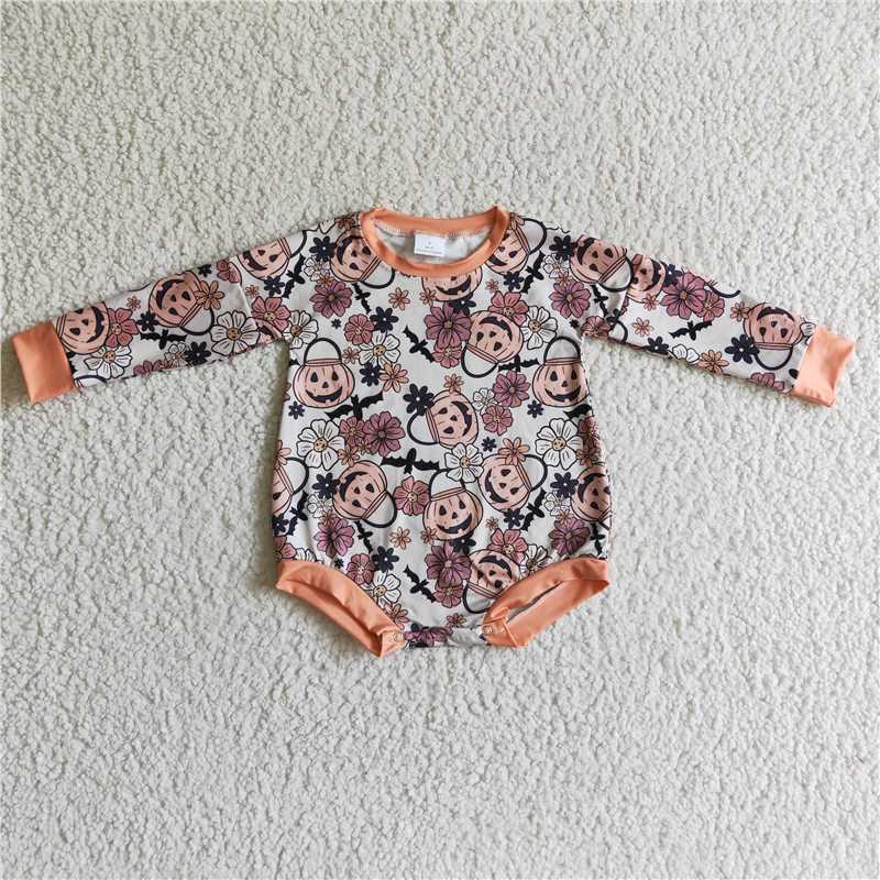 RTS Pumpkin Position Milk Silk Halloween Witch Long Sleeve Pants Suit