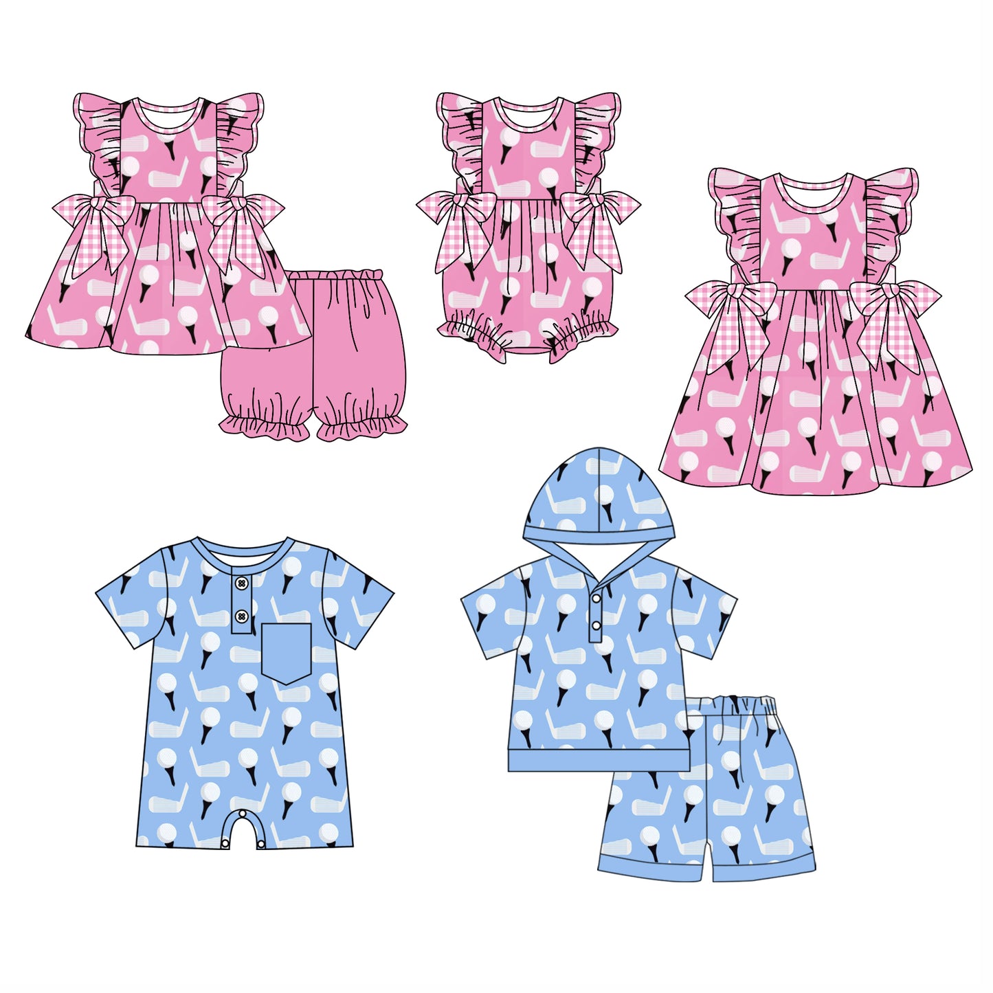 12.2 custom each style moq 5eta 4-6week Sibling Sister baseball baby girl short sleeve shorts sets and sets 2 and girls romper and boy romper and dress match design
