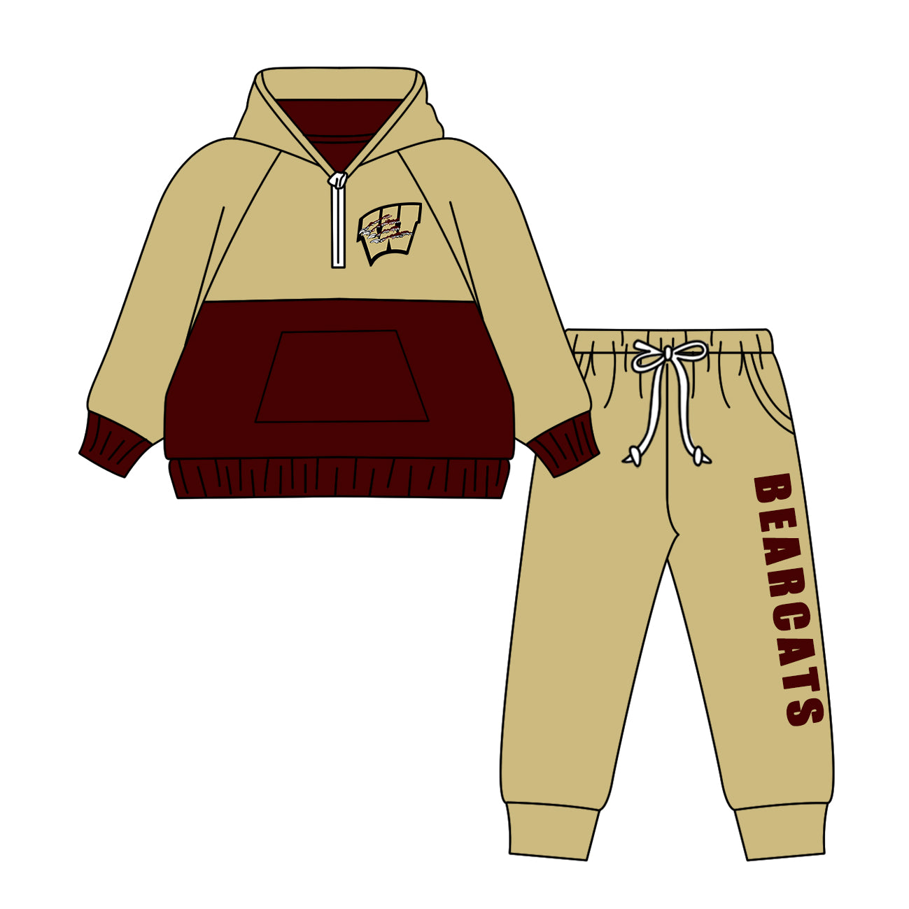 Custom moq 5 mix size milk silk summer teams baby girls clothes bow khaki hooded long sleeve pants sets and boy sets and dress and hooded top and pant-25.8.16