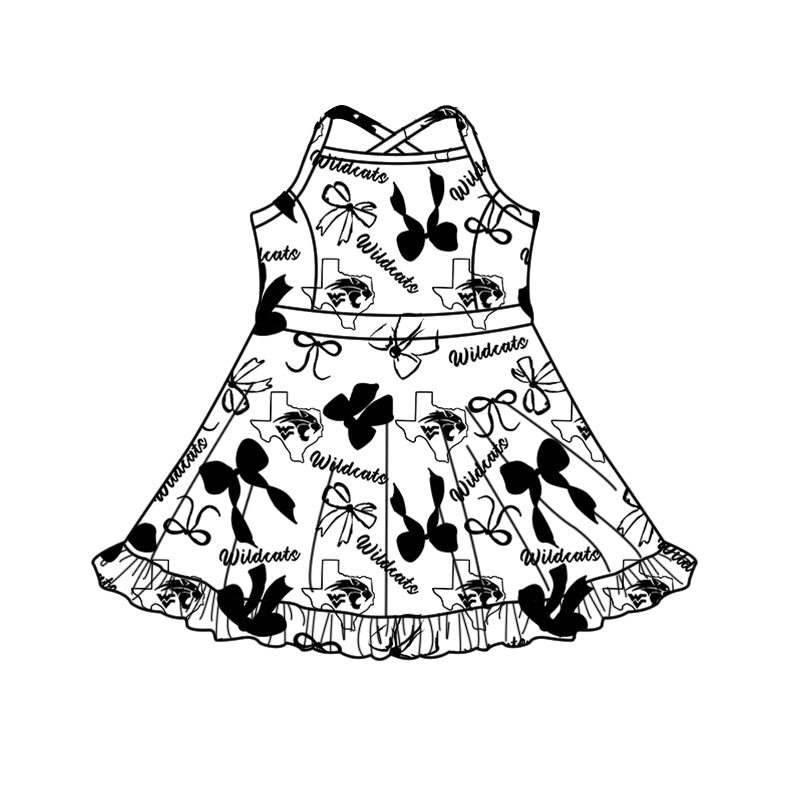Custom moq 5 mix size milk silk summer teams baby girls clothes bow black hooded long sleeve pants sets and dress and top and hooded top and pant-25.8.13