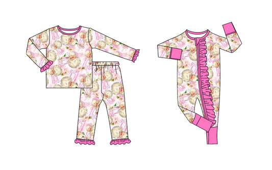 25.7.24 custom each style moq 5eta 4-6week Sibling Sister Christmas baby girl long sleeve pants sets and rompers match family design