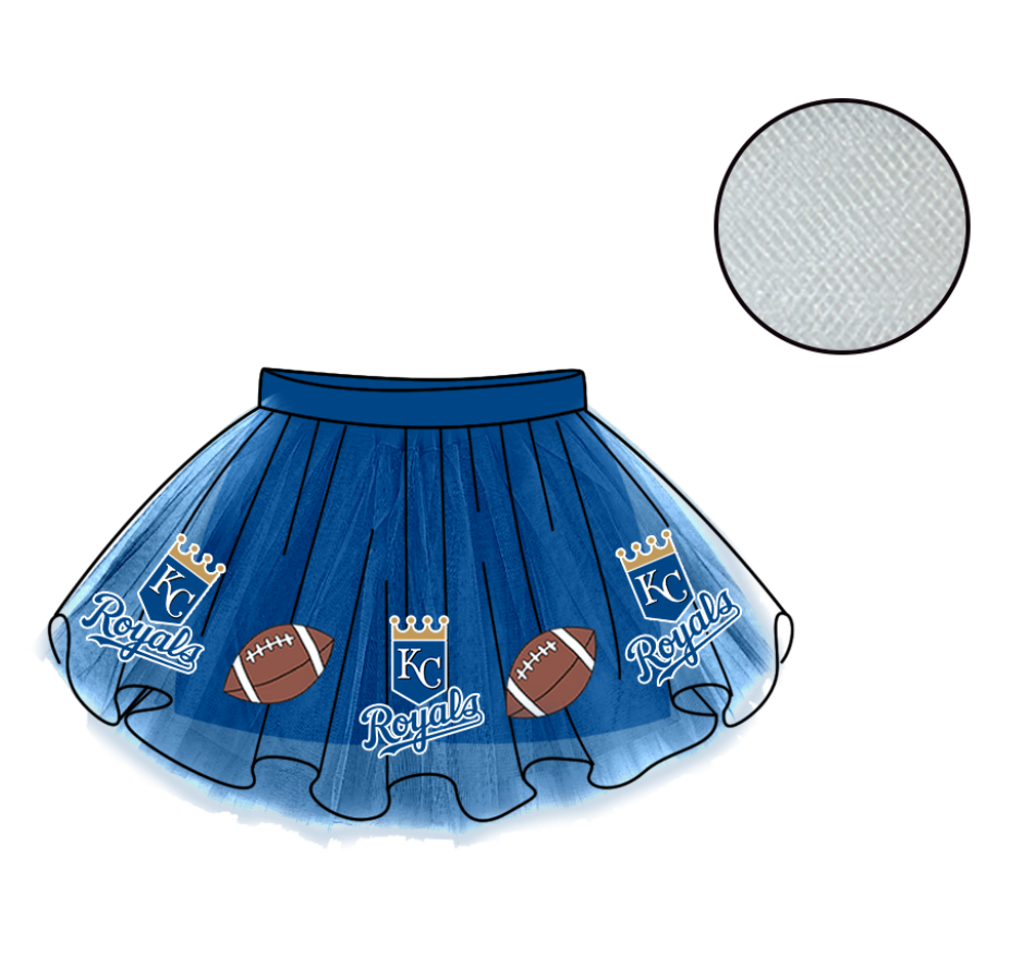 Custom moq 5 mix size milk silk summer teams Baby Girl's Blue Mesh Skirt Summer Outfit Team Clothing