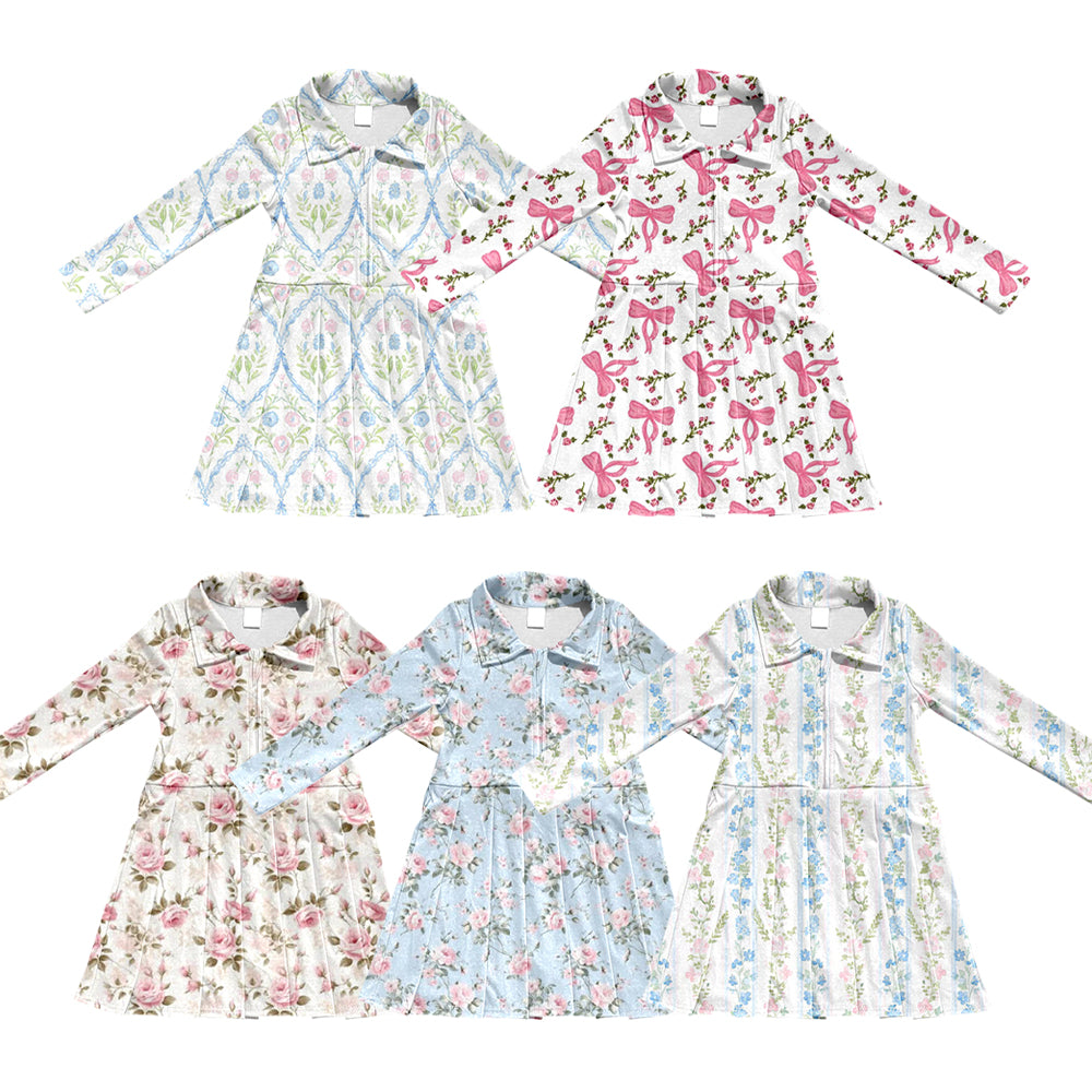25.6.23 custom each style moq 5eta 4-6week Sibling Sisters baby girl long sleeve dress 1 and dress 5 match family design