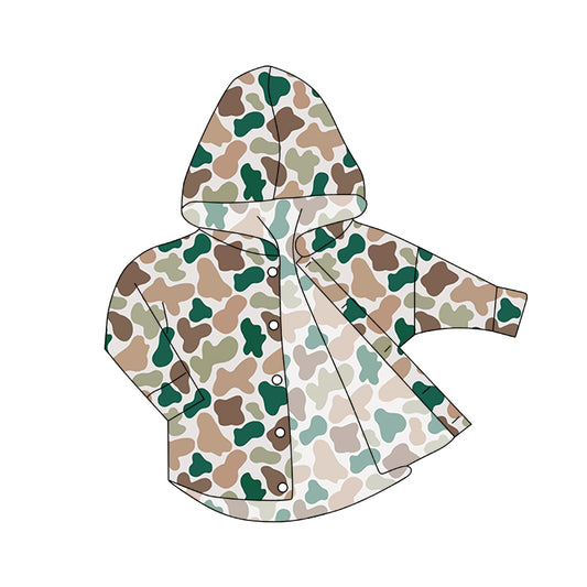9.7 custom each style moq 5 eta 4-6week baby boys clothes camouflage button hooded long sleeve top