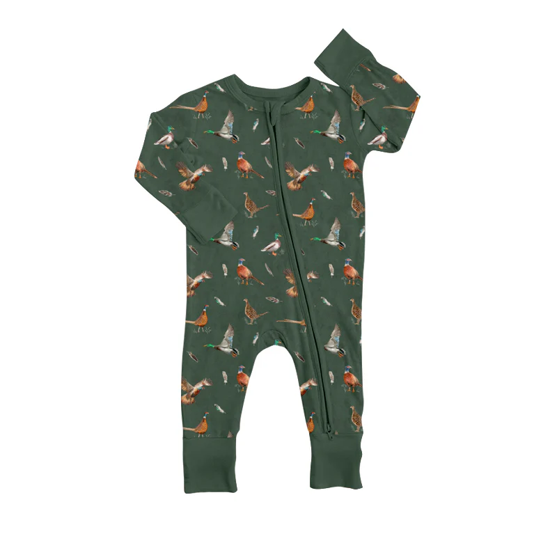 Deadline: May 16 custom eta 5week no moq eta 5-6weeks  duck green color Duck Food duck long sleeve romper（