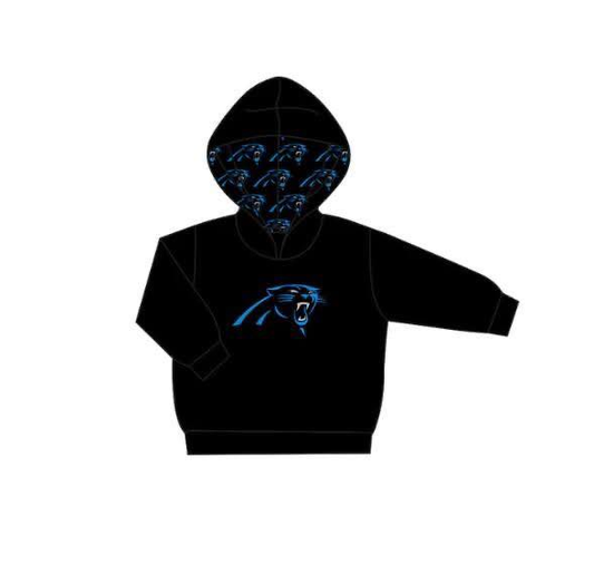 Custom moq 5 mix size milk silk baby girls clothes team black hooded long sleeve top-25.8.1