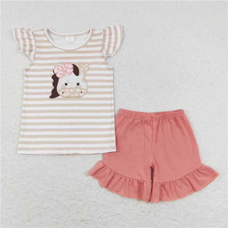 Baby Boys Shirt Shorts Summer Embroidery Rompers Outfits Clothes Sets
