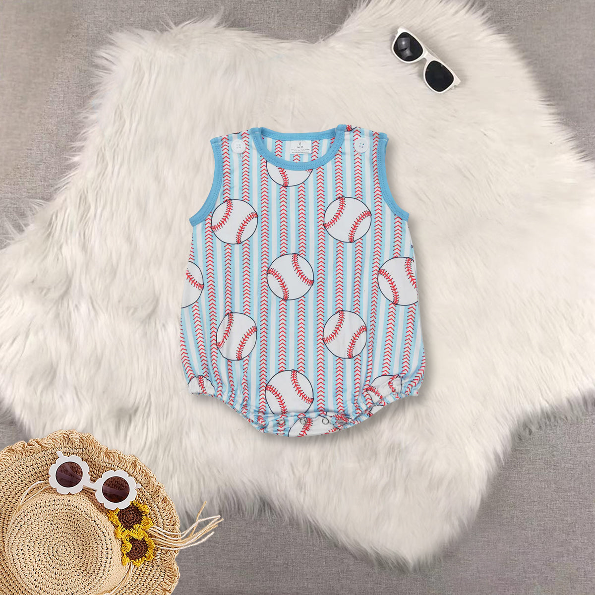 RTS NO MOQ baby boy clothes baseball Rompers Clothes Sets