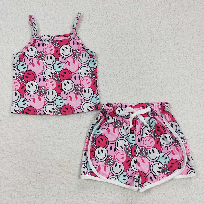 RTS NO MOQ baby girls Clothes short sleeve shorts Sets