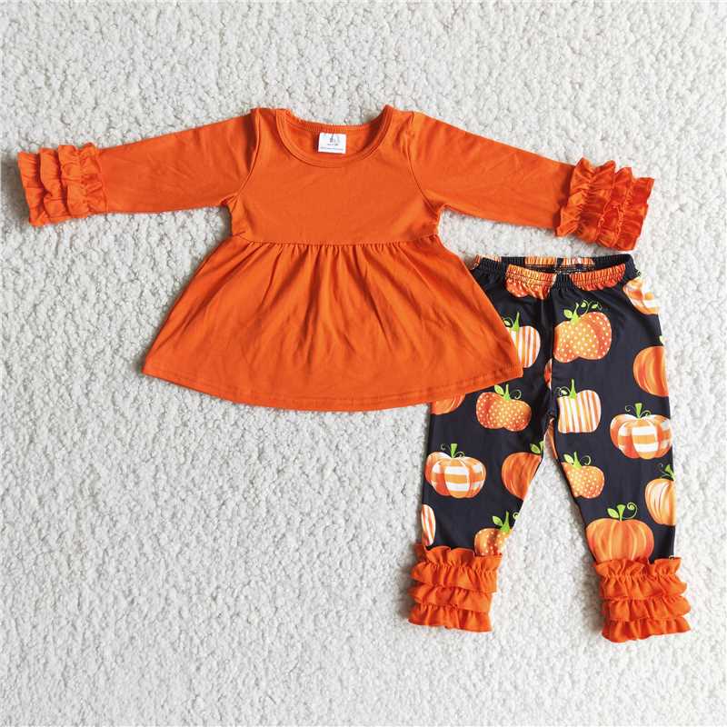 SALES  NEW  Orange pumpkin pants sets
