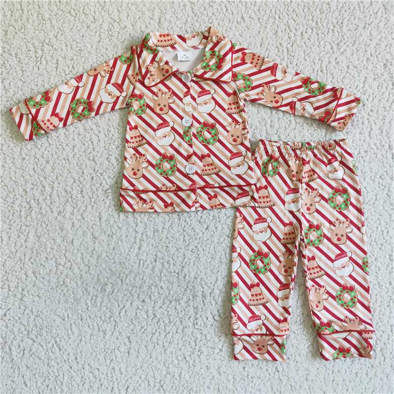 SALES  NEW  Baby Boys Santa Reindeer Christmas Pajamas