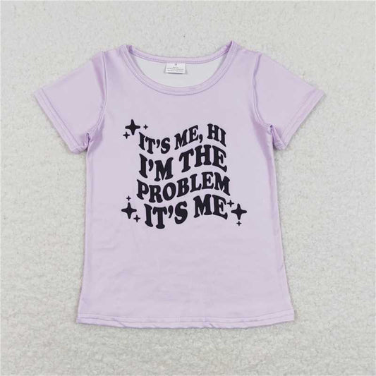 SALES NEW Baby Girls Lavender Short Sleeve Tee Shirt Cute Tops for Little Ones Comfortable Cotton Clothes for Infants