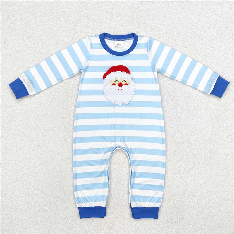 RTS NO MOQ LR1661 BLP0810 GLP1739 LR1662 Hat Santa Claus Striped Long Sleeve Suit & Romper