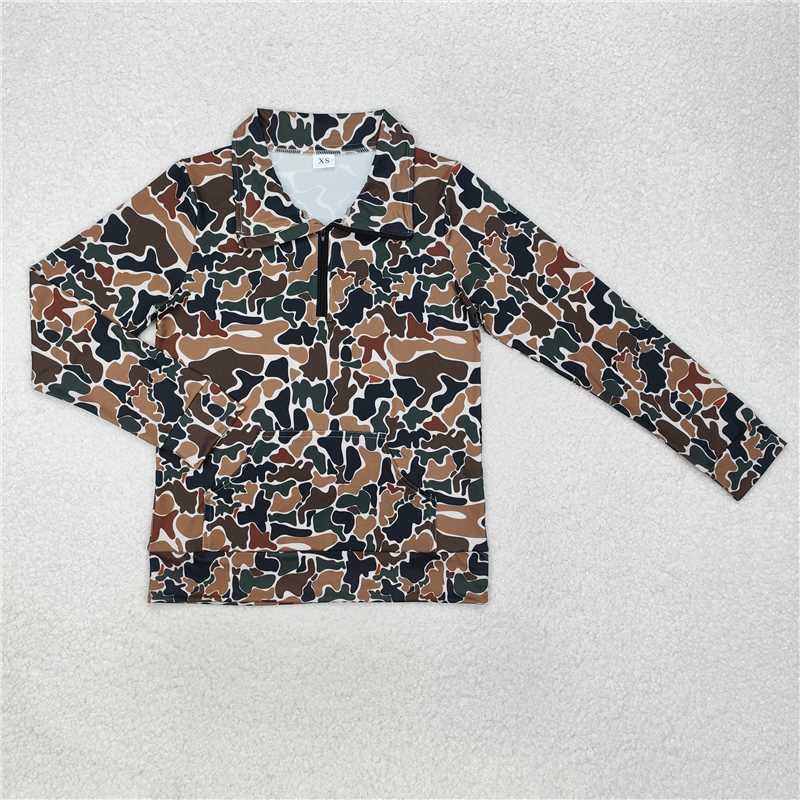 Sibling RTS NO MOQ Adult baby Girls clothes camouflage adult long sleeve top and kids romper