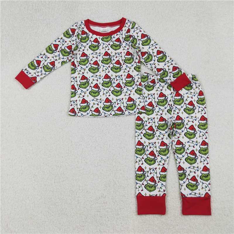 RTS NO MOQ Sibling Baby boy clothes Christmas long-sleeved trousers suits