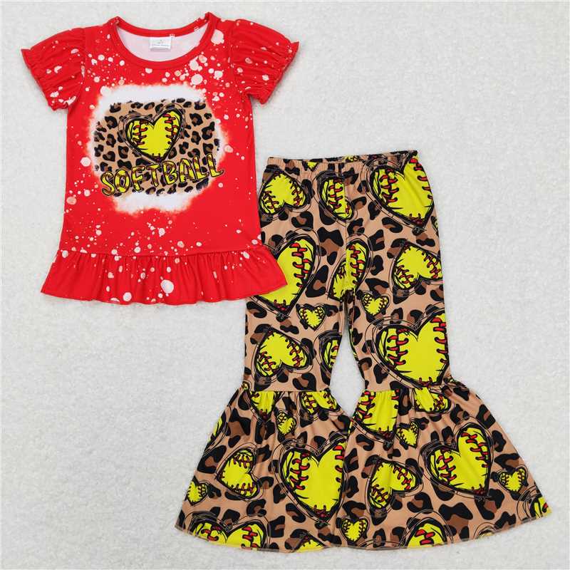 RTS NO MOQ Boys girl baseball hort-sleeved shirt pants clothing set