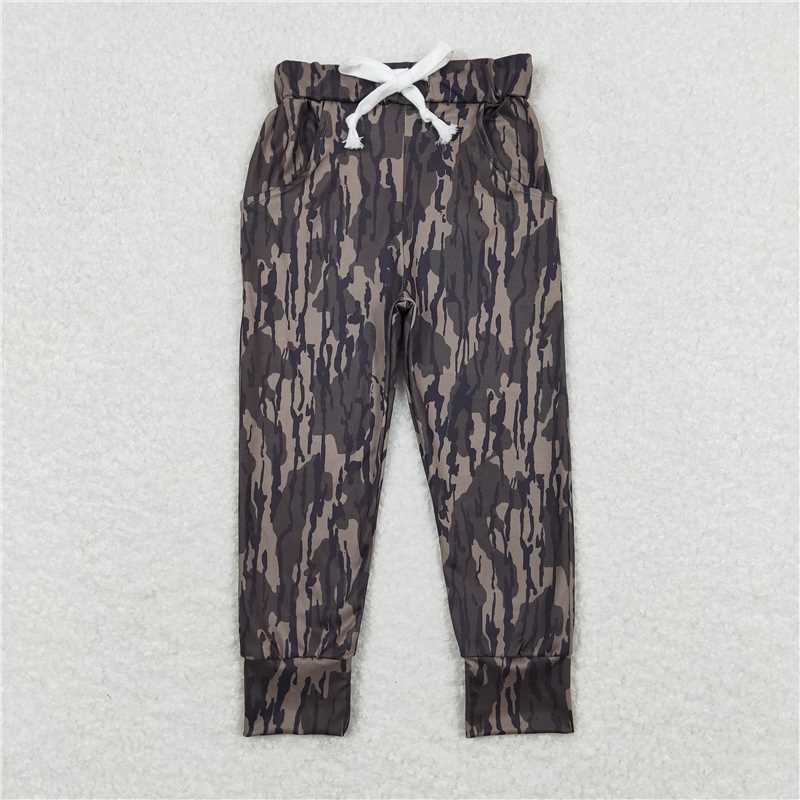 RTS NO MOQ Sibling baby boy clothes Camouflage drawstring trousers