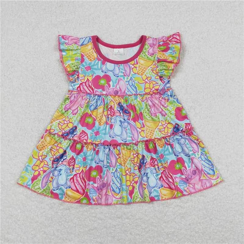 SALES NEW Baby Girls Mouse Tunic Tops with Flutter Sleeves Soft Cotton Clothing for Infants