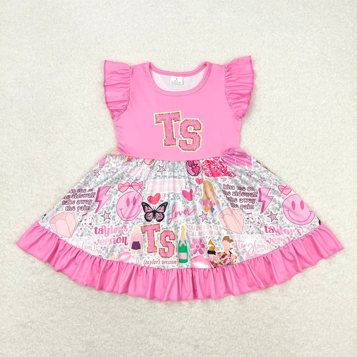 Cute Clothes GSD0932 Baby girl's pink sleeveless dress for summer