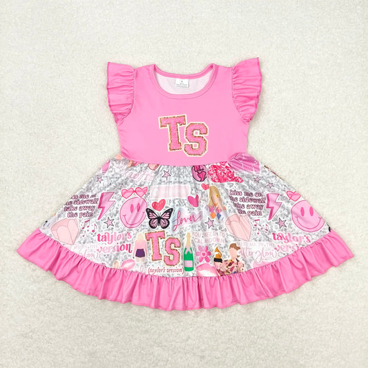 Cute Clothes GSD0932 Baby girl's pink sleeveless dress for summer