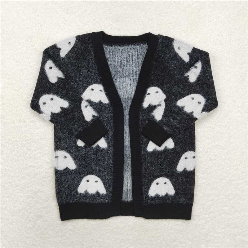 RTS NO MOQ Sibling baby girl clothes Halloween sweater coat sweater series